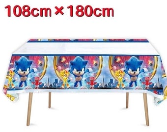 Sonic the hedgehog tableware set tablecloth cups Banner Kids Birthday party balloons decorations party supplies