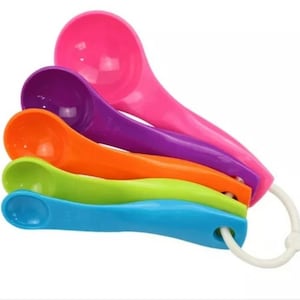 Set Of 5, Kitchen Baking Tools, Plastic Measuring Spoon