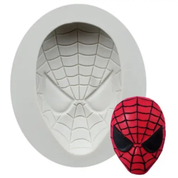 3D Spiderman Fondant Mould Silicone Sugarpaste Cake Sugarcraft Icing Baking Molds Sugarpaste Sugarcraft Cake Tool Cake Topper Cupcake Cookie