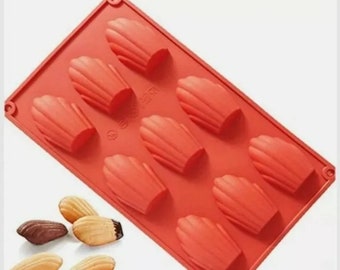 9 Cell French Shells Madeleine Madeline Silicone Cake Baking Mould Mold Wax Melt Non-stick BPA Free Cake Tin Madeleine Pan Tray Madeline