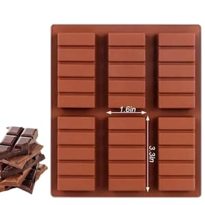 Rectangle Chocolate Mould Break Apart Candy Silicone Soy Wax Melt DIY Bricks Cake Topper Snap Bar Mold Blocks Viral Dubai Chocolate Bar