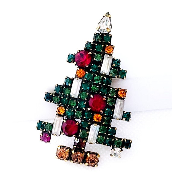 Vintage Weiss Christmas Tree Brooch Pin. Christma… - image 3