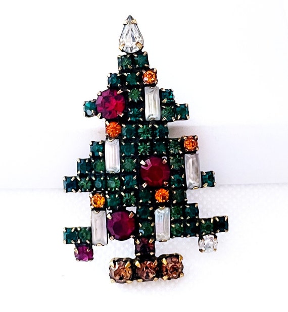 Vintage Weiss Christmas Tree Brooch Pin. Christma… - image 6