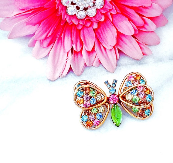 Judy Lee Vintage Butterfly Brooch, Vintage Brooch… - image 4