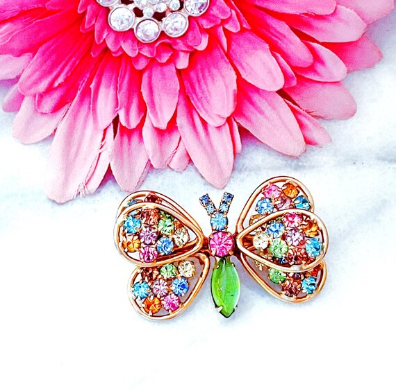 Judy Lee Vintage Butterfly Brooch, Vintage Brooch… - image 5