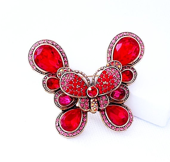 Heidi Daus "Dance of the Butterflies" Brooch, Vin… - image 8