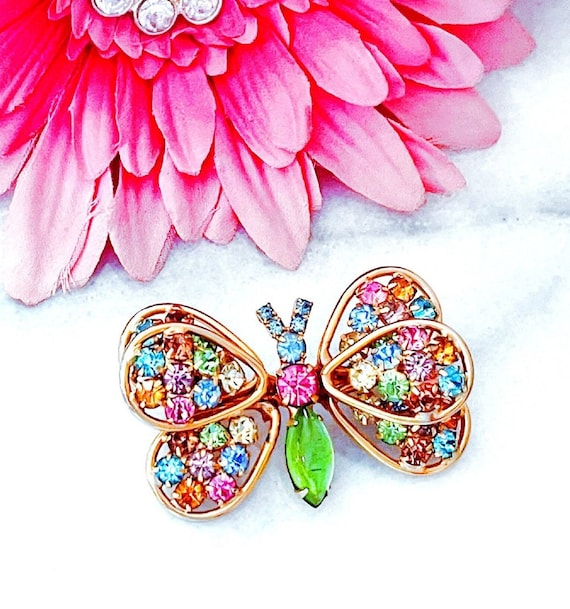 Judy Lee Vintage Butterfly Brooch, Vintage Brooch… - image 1