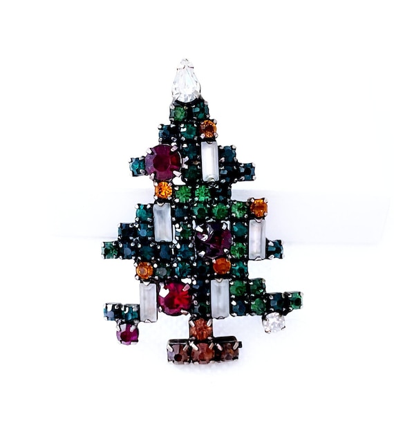 Vintage Weiss Christmas Tree Brooch Pin. Christma… - image 1