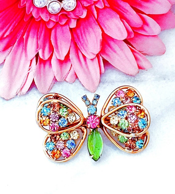 Judy Lee Vintage Butterfly Brooch, Vintage Brooch… - image 3