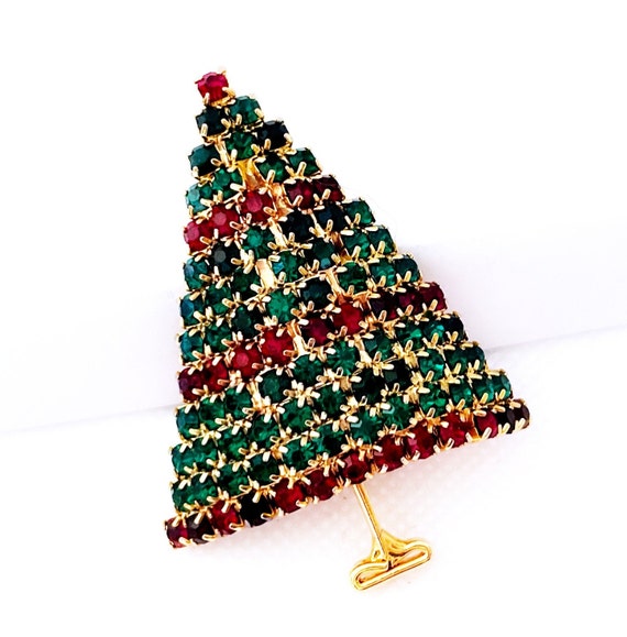 Vintage Christmas Tree Brooch Pin, Christmas Pin Broo… Gem