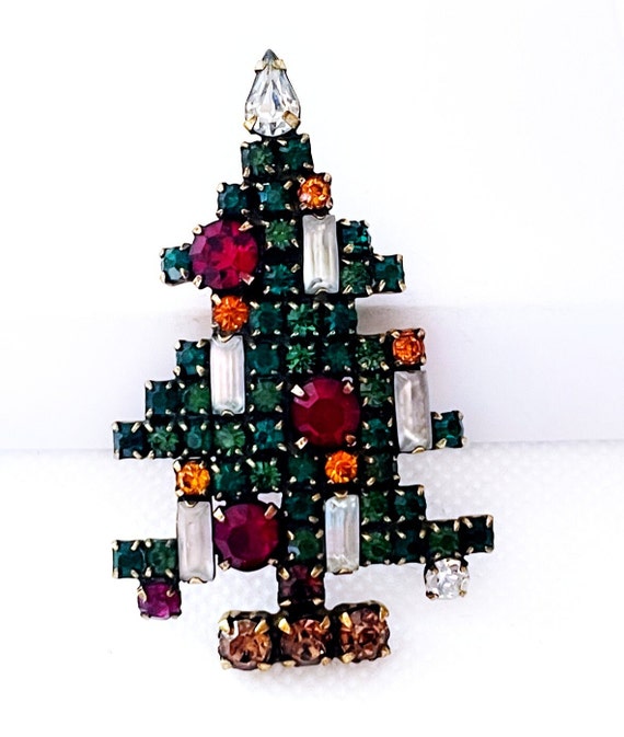 Vintage Weiss Christmas Tree Brooch Pin. Christma… - image 7