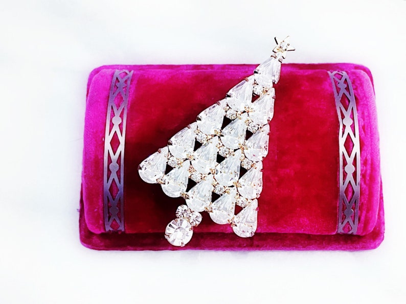 Rare Vintage Eisenberg Christmas Tree Brooch Pin shops