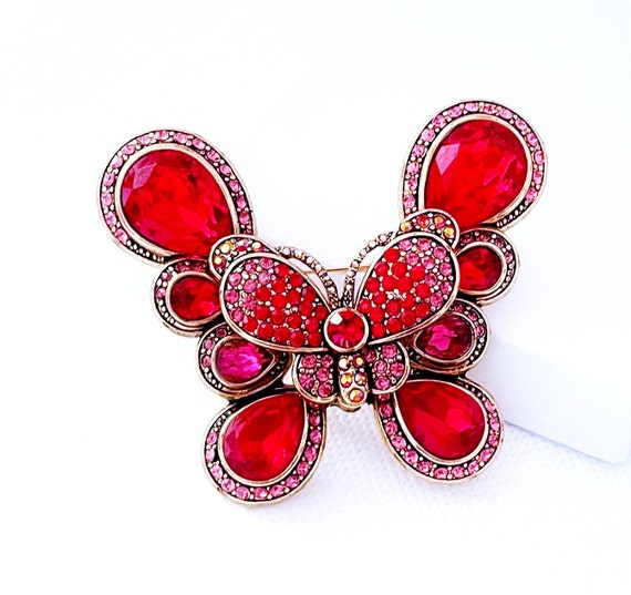 Heidi Daus "Dance of the Butterflies" Brooch, Vin… - image 6