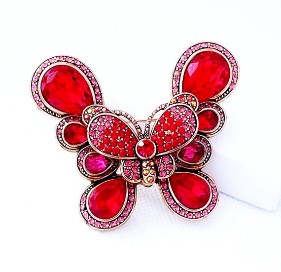 Heidi Daus "Dance of the Butterflies" Brooch, Vin… - image 9