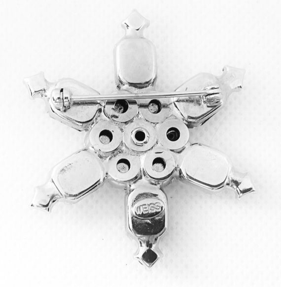 Stunning Vintage Weiss Snowflake Brooch, Christma… - image 10