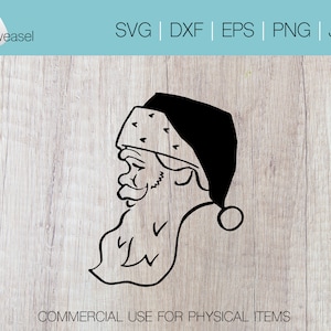 サンタのデジタルファイル - SVG、PNG、DXF、EPS、Jpg、Cricut