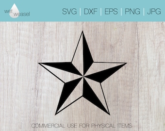 Texas Star Digital File - Svg, Png, Dxf, Eps, Jpg, Cricut