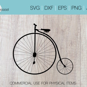 Old Timey Bicycle Digital File - Svg, Png, Dxf, Eps, Jpg, Cricut