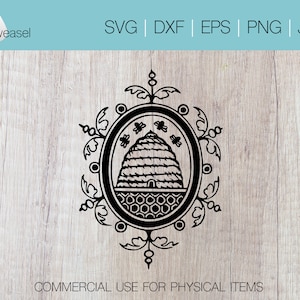Stylized Beehive Digital File - Svg, Png, Dxf, Eps, Jpg, Cricut