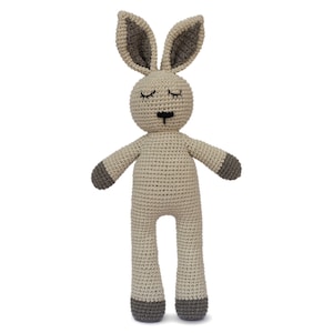 Easter Gift for Toddlers Cute Crochet Bunny Toy Baby Shower Gift Sleeping Bunny Toy Knit Bunny