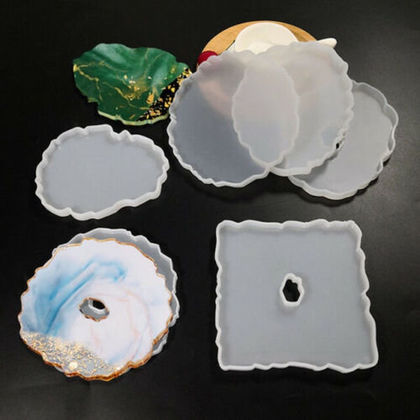 Agate Coaster Resin Casting Mould Silicone Jewellery Making Epoxy Round Mould Craft
