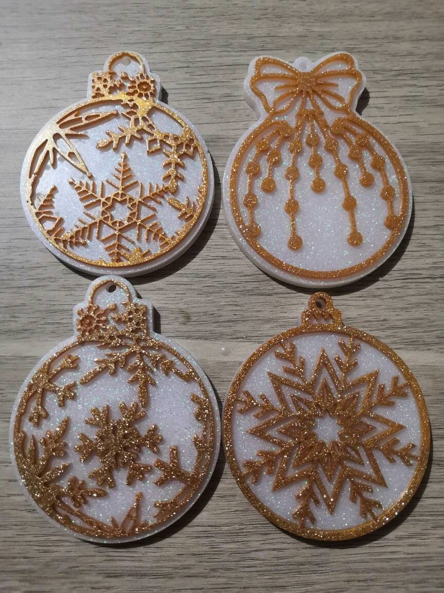 Lot de 4 Boules Noël