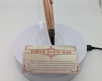 Penna a forma di botte di whisky Jim Beam fatta a mano
