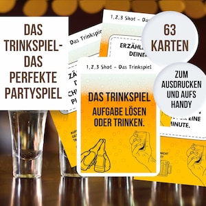 パーティーや JGA 向けのデジタル飲酒ゲーム - パーティー ゲーム、モバイル ゲーム、印刷可能なトランプ、飲酒、ゲーム。ショットゲーム