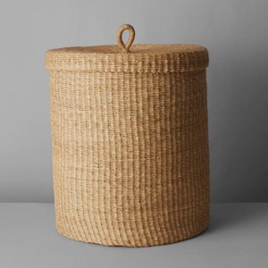 Handwoven Large Laundry Basket with a lid– Natural Woven Hamper for Clothes, Towels & Blankets – Eco-Friendly Home Storage