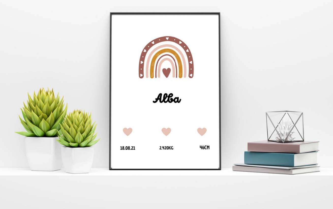 Affiche Naissance Arc en Ciel