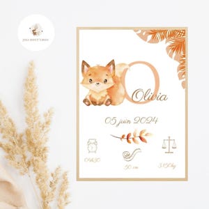 Fox birth poster