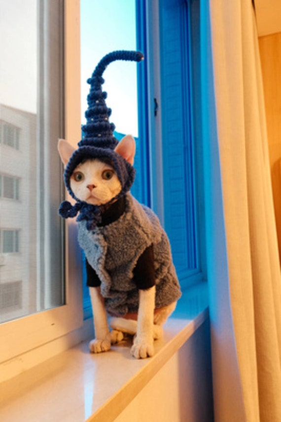 Halloween Hats Cat Costumes Hairless Cat Headwear Pet Etsy