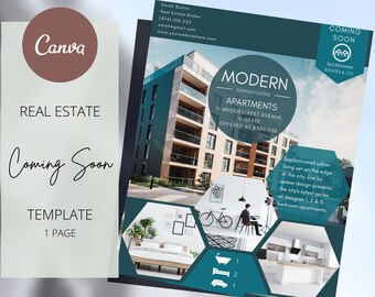 Real Estate Flyer Template: Customizable Marketing, Open House (Canva Editable)