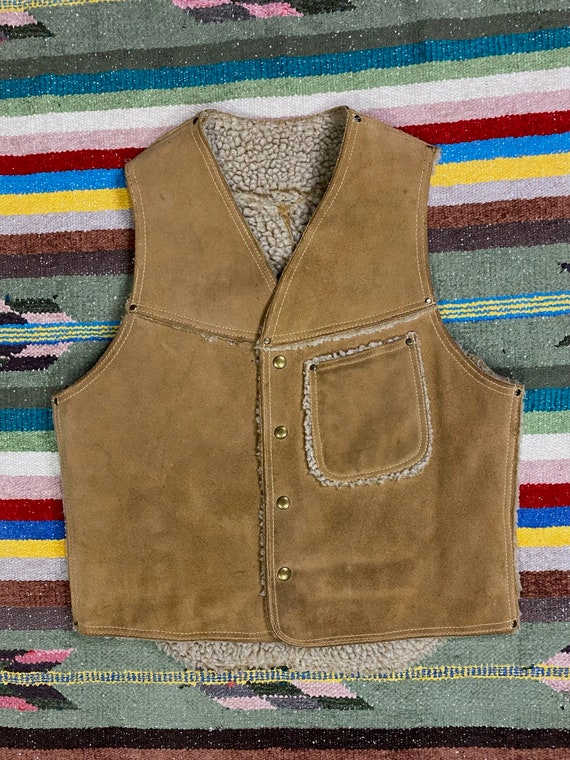 Sherpa Lined Suede Vest