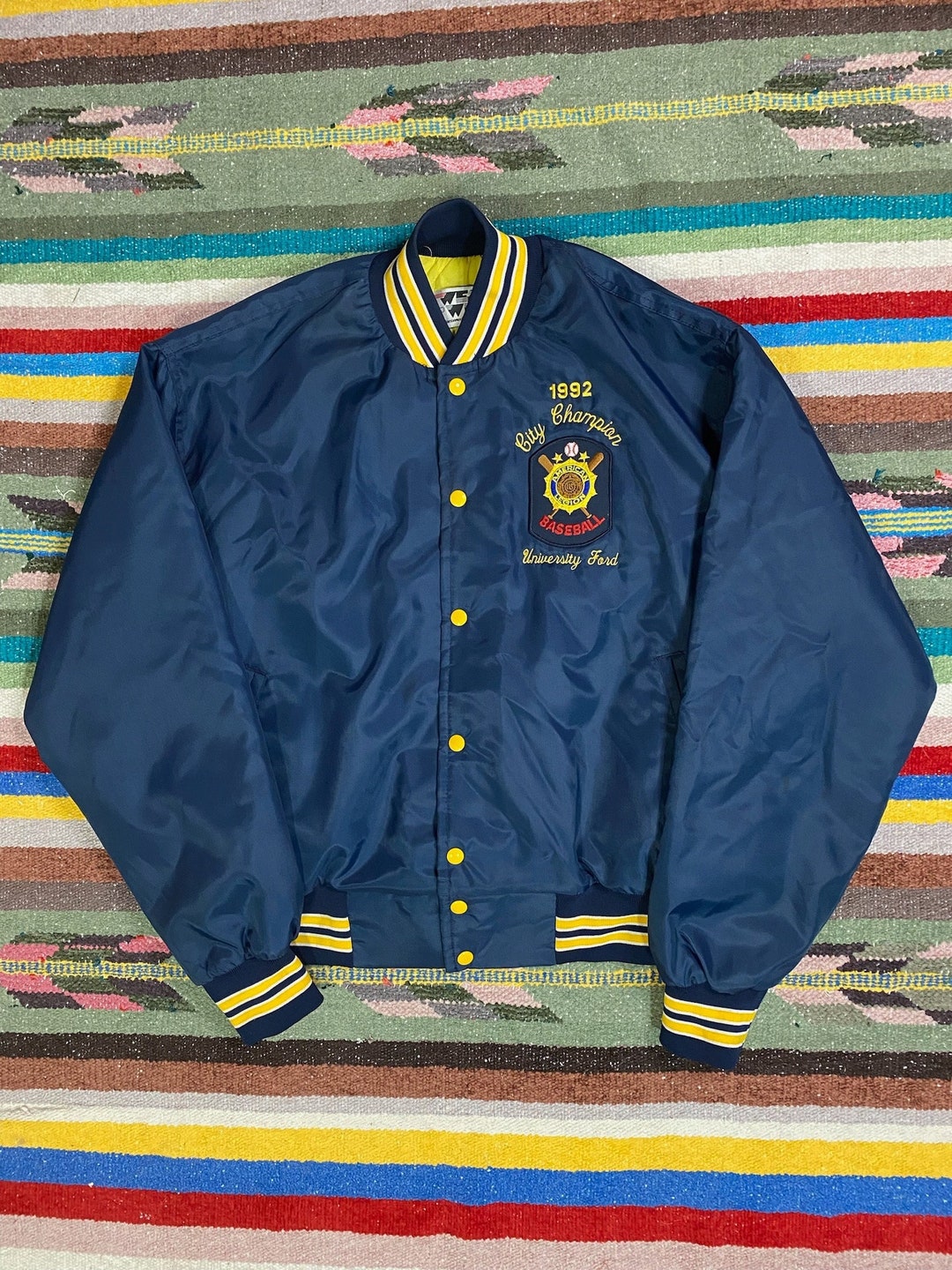 Vintage 92' Baseball Jacket MADE IN USA Etsy