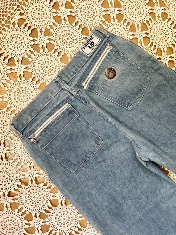Vintage 1970s Sears Thumbs Up Bell Bottoms Jeans L