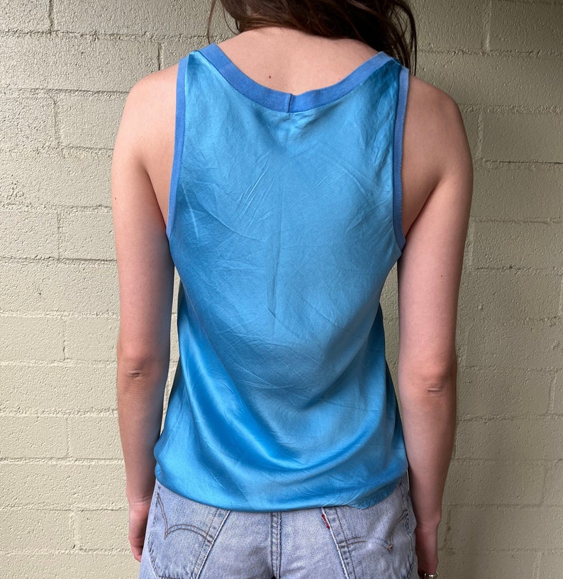 Vintage Satin Tank Top Don't Do Hackney Boys Size S/M image 4