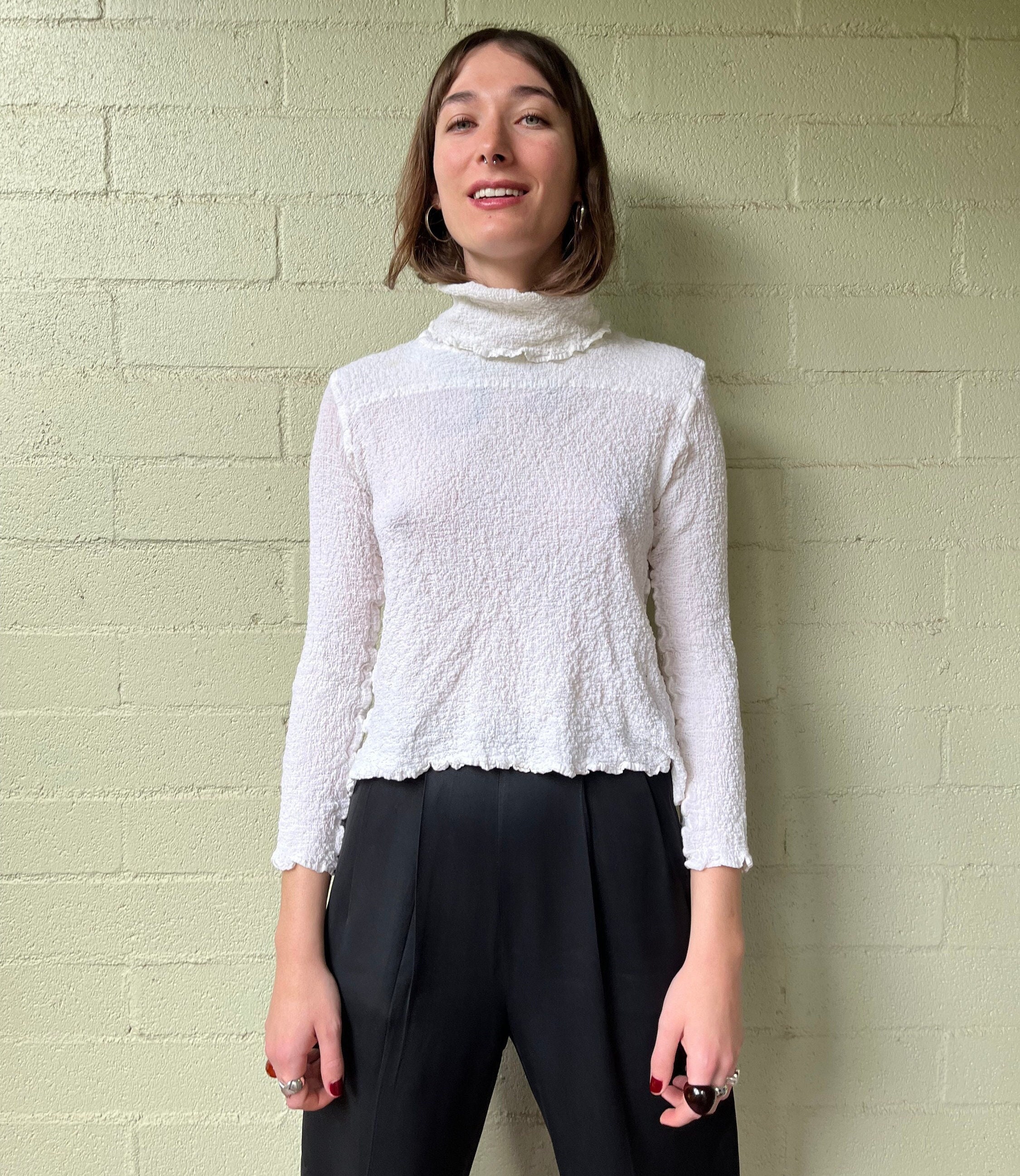 Effortless Crochet Pullover Poncho - White | Boston Proper