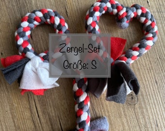 Hundespielzeug Zergel-Set in Größe S  | Ziehspielzug