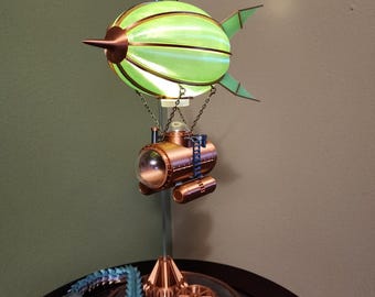 Steampunk Weekender Submarine Airship Lamp