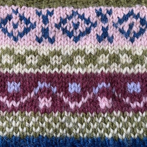 Fleece lined Fair Isle hand knitted ear warmers image 10