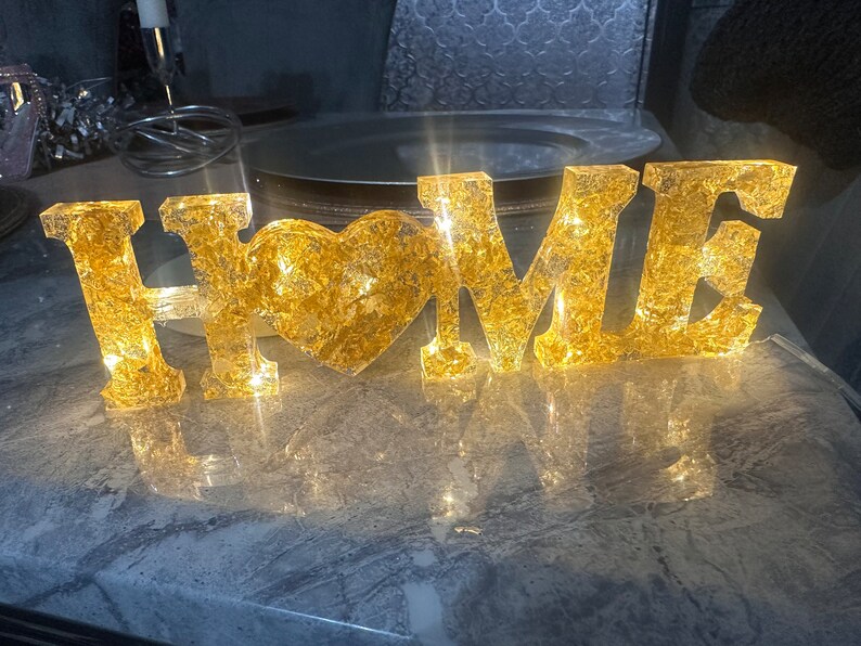 Customised Light up Home Sign// Custom Sign Handmade Etsy