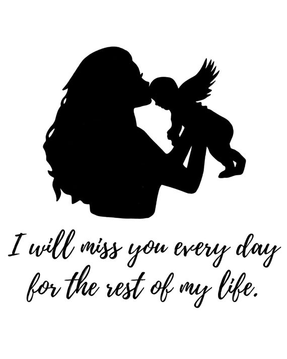 I Will Miss You Baby Loss Print, Miscarriage Gift, Infant Loss, Grieving  Mother, Pregnancy Loss, Digital Wall Art, Shipped Option Available 