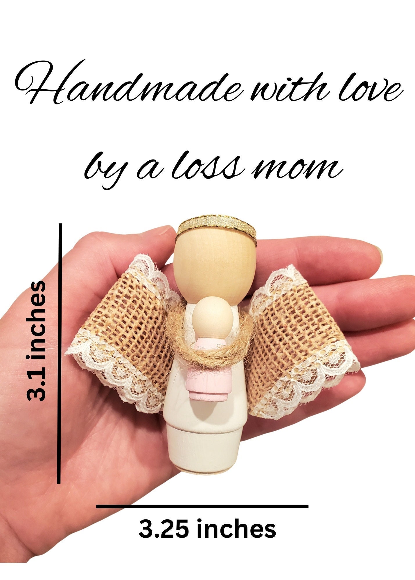 Baby Loss Gift, Miscarriage Keepsake, Baby In The Arms Of An Angel, Baby In Heaven Decor, Grieving Mom Gift, Angel Baby, Personalized Option