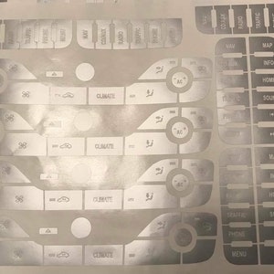 Ford Mondeo Kuga c-Max knapp reparationsklistermärken, ford knapp klimatanläggning, klistermärken för navi och clima blaupunkt reparationsdekaler, klistermärken för slitna