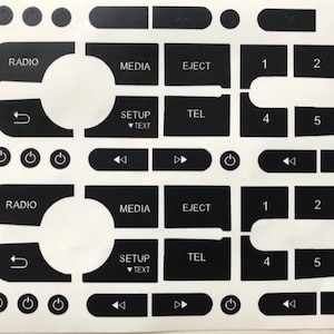 fit for radio cd for Renault Megane 3 Clio 3, Laguna 3 Radio CD Stickers Repair Worn Button Renault, Knob Switch radio cd renault,button car