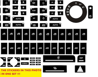 Autocollants de réparation de boutons pour Audi A4, bouton de climatisation a4 b6 b7, bouton de fenêtre, autocollants de réparation de bouton radio cd, autocollants pour boutons usés