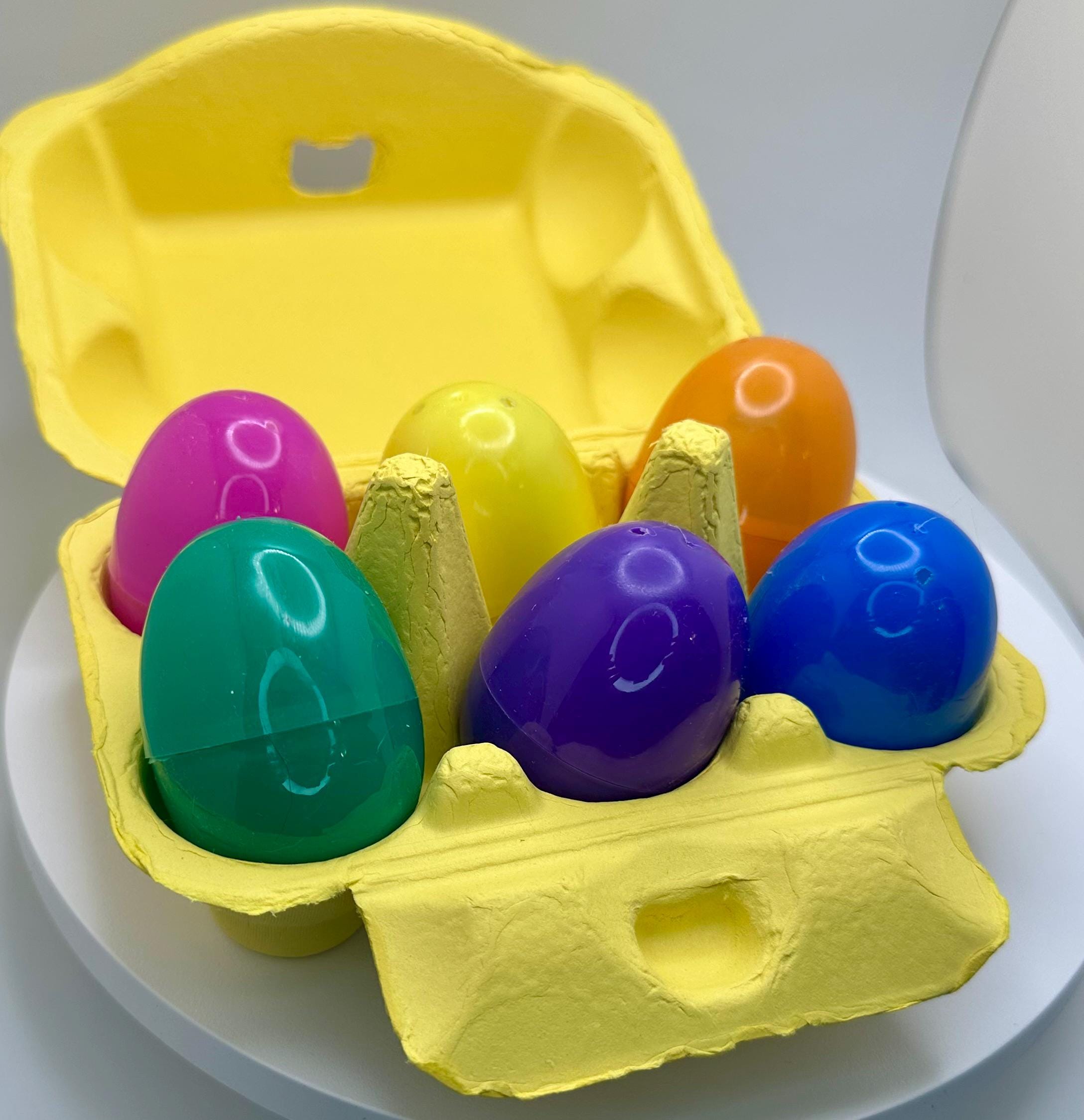 6 LEGO® minifigure mystery easter eggs with colorful 1/2 dozen egg