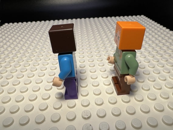 Steve and Alex LEGO Minecraft Minifigures. Etsy