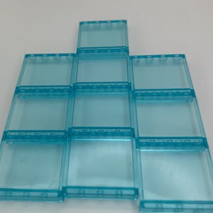 BRAND NEW 10 Pack Panel 1 x 4 x 3 with Side Supports, clear light blue LEGO ® bricks.